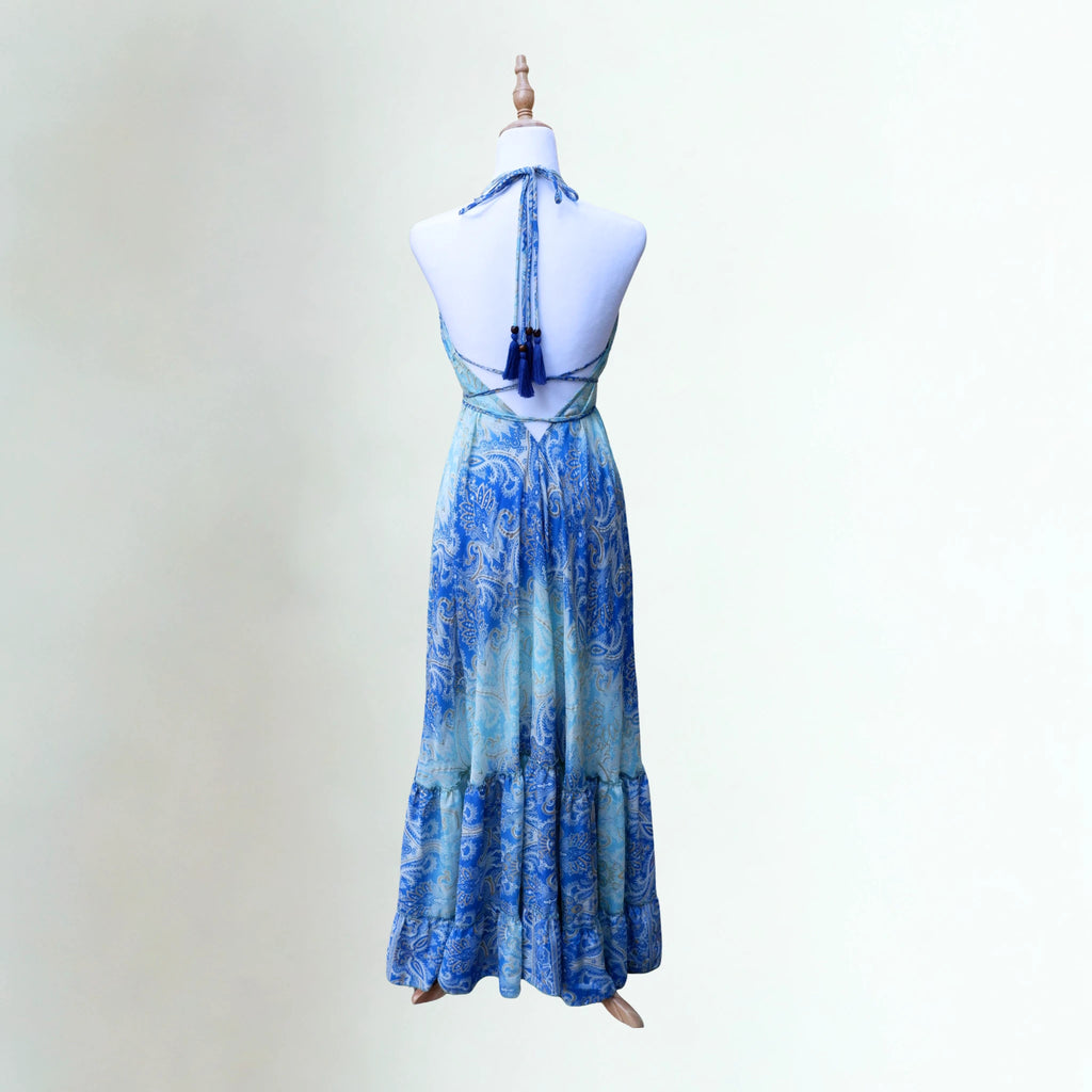 The Bali Dress | Silk Rich Summer Dress | Sky